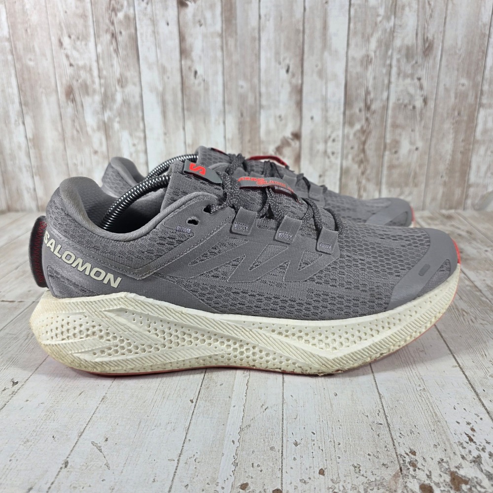 Salomon Aero Glide 2 Mens 11.5 Gray Red Running Shoes 478106 Energy Foam